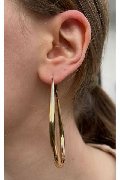 uyguntakıaksesuar Oversized Gold Hoop Earrings – Elegant, Modern, and Timeles...