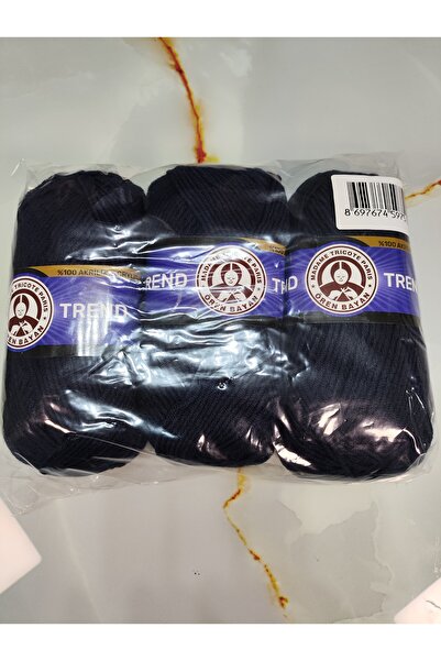 Ören Bayan TREND Lacivert El Örgü İpi (3 Adet) - Renk: 019