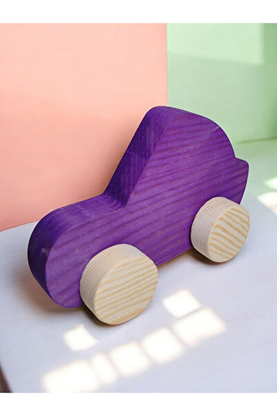 websunday لعبة سيارة خشبية طبيعية مصنوعة يدويًا