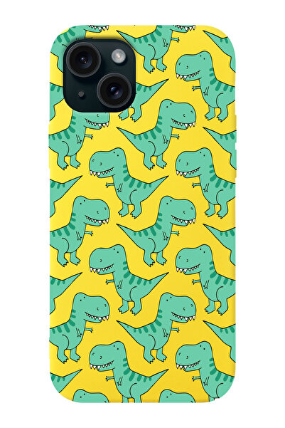 shoptocase iPhone 13 Compatible Dinosaur Patterned Suede Inside Launch Phone ...