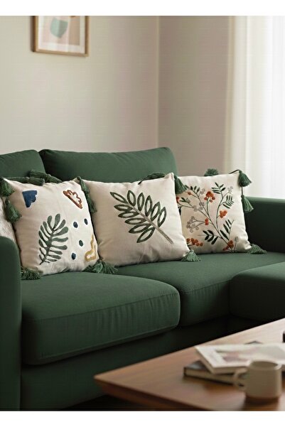 Cotton غطاء وسادة مزخرف بنمط 3 لو بونش