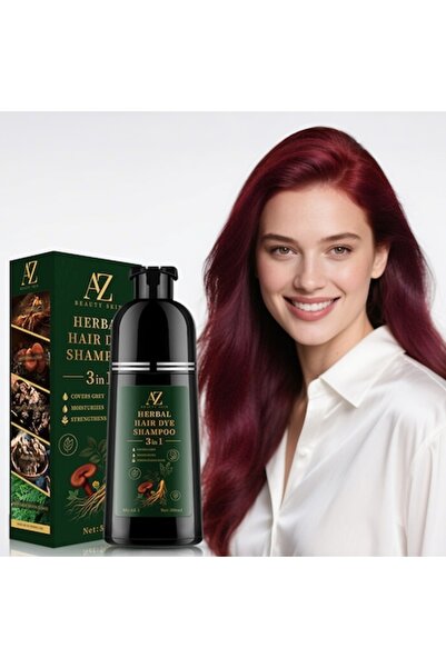 azbeautyskin Шампоан за боядисване на коса, без амоняк, унисекс, 500 мл - чер...