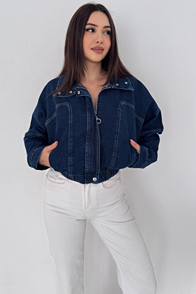 Noa&Noa جاكيت دينيم بسحاب - قوي ومتين
