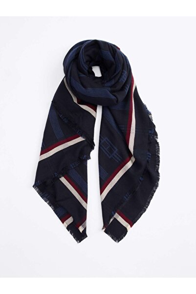 Tommy Hilfiger ESSENTIAL FLAG JACQU, DW6 Siyah Kadın Eldiven-Atkı-Bere