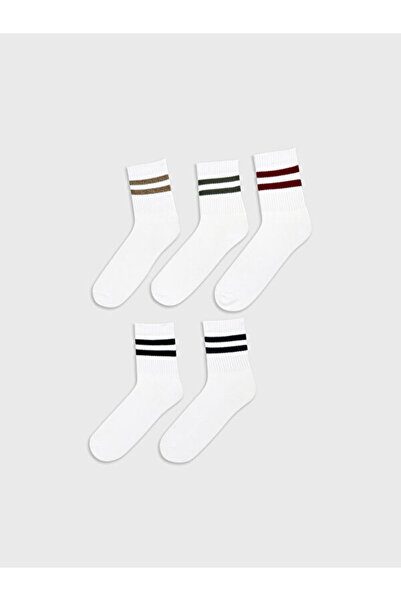 LC Waikiki Shining Store's Glittering Choices Striped Men's Socks 5-Piece Set