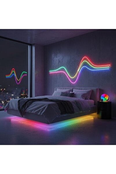 BY NEVSER 3 Metre Neon LED Işık – Esnek Dekoratif Ortam ve Oda Aydınlatması