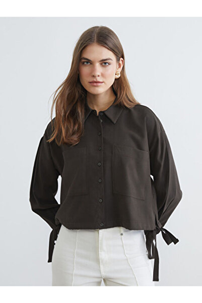 LC Waikiki Rmz Gi̇yi̇m Farkiyla Lace-Up Loose Fit Women's Shirt