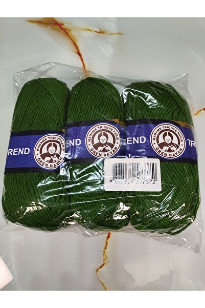 Ören Bayan TREND Yeşil El Örgü İpi (3 Adet) - Renk: 087