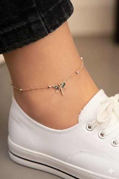 Papatya Silver 925 Ayar Patentli Dorica Toplu Yusufçuk Halhal.rose.gold.rodaj