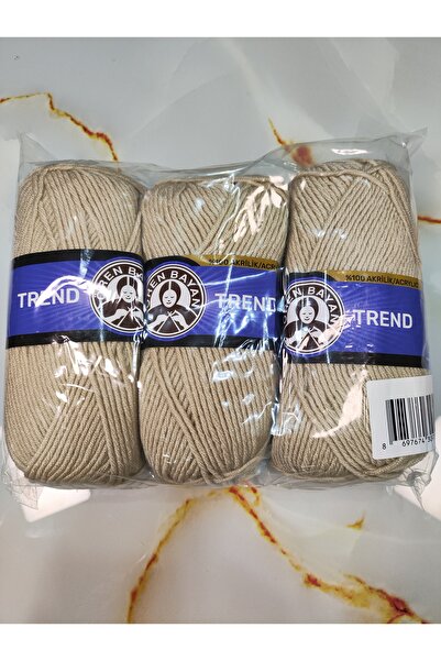 Ören Bayan TREND Bej El Örgü İpi (3 Adet) - Renk: 078