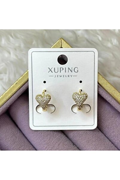 Septemmart Heart Figured Zircon Stone Hoop Earrings Tarnish Resistant Steel 1...