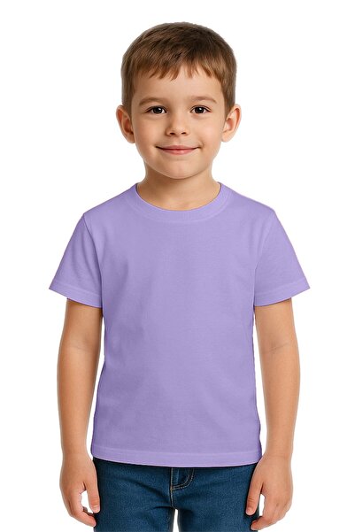 SEDİRLİ Unisex Solid Color Kids T-Shirt Cotton Combed Fabric