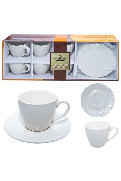 NEBO Coffee Set, Ceramic: 6 Cups + 6 Saucers