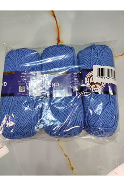 Ören Bayan TREND Mavi El Örgü İpi (3 Adet) - Renk: 015