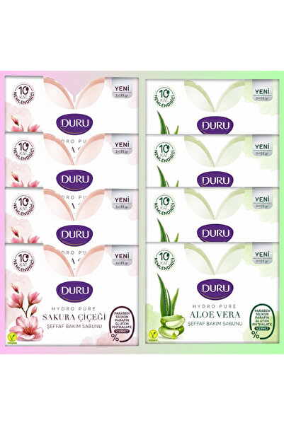 Duru HİDRO PURE SAKURA ÇİÇEĞİ & ALOE VERA, BAKIM SABUNU 4x4