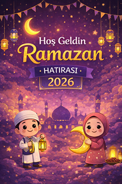 Parti Tasarla Hoş Geldin Ramazan 2026 Branda Afiş 100x150 cm – Ramazan Hatıra...