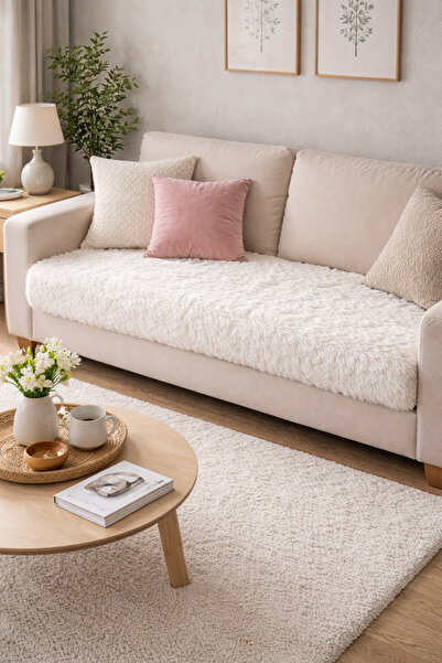 EYPRICH Kuzu Plush Sofa Cover - Soft Textured 180X90Cm