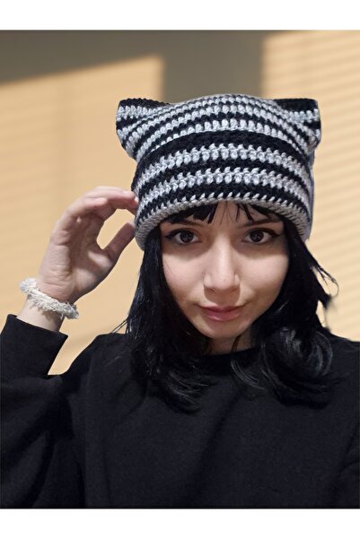 nazegram Knitted Cat Ear Beanie