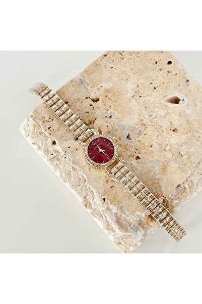 Vesce Atelier Grace Gold Saat Bordo