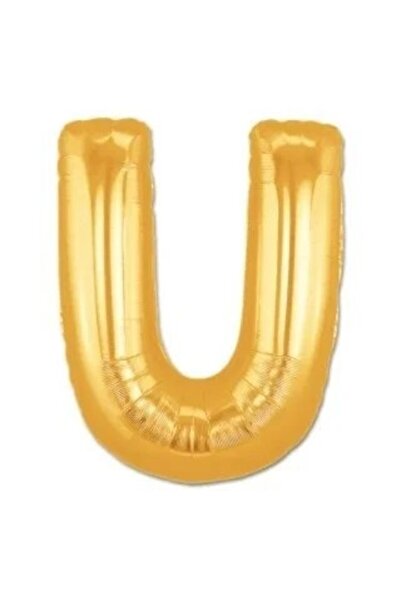 Twin Store U Letter Foil Balloon Gold Color 40 Inch