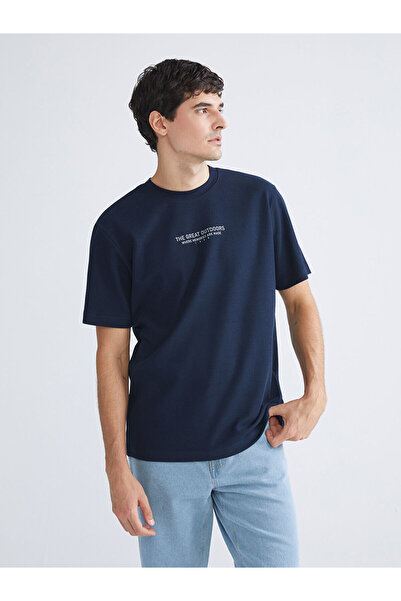 LC Waikiki Tricou pentru bărbați din bumbac pieptănat, imprimat, cu gât turna...