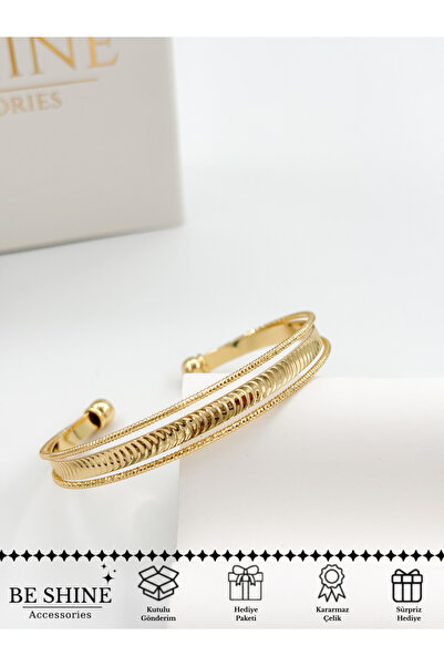 Be shine accessories Ayarlanabilir 14K Kelepçe Bileklik