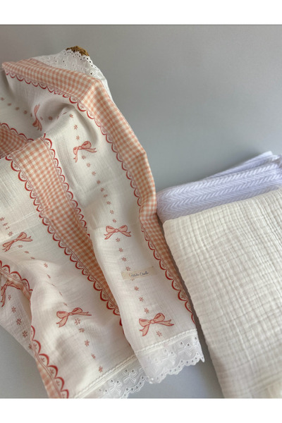 Petite Étoile Organik 3’lü Müslin Örtü & Pike Seti | OEKO-TEX® Sertifikalı | ...