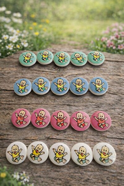 hobim42 20 Adet Alttan Dikmeli Bebe Düğmesi Hobi Düğme