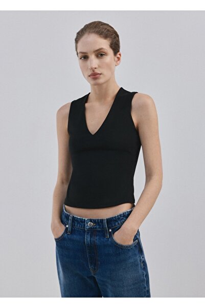 MANGO Woman V yaka dar kesim bluz