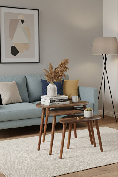 Home EUR077 Zigon Sehpa - Kahverengi - 47x42x64 cm