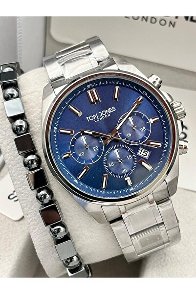 Tom Jones Men's Wristwatch with Calendar Steel Band 5 Atm Water Resistant-Wri...