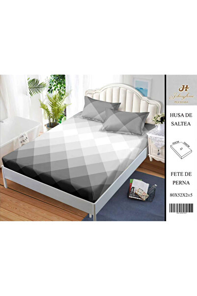 FIONNA.RO Satin Cotton Cover With Stretchy And Pillowcases 160X200cm - Gradie...