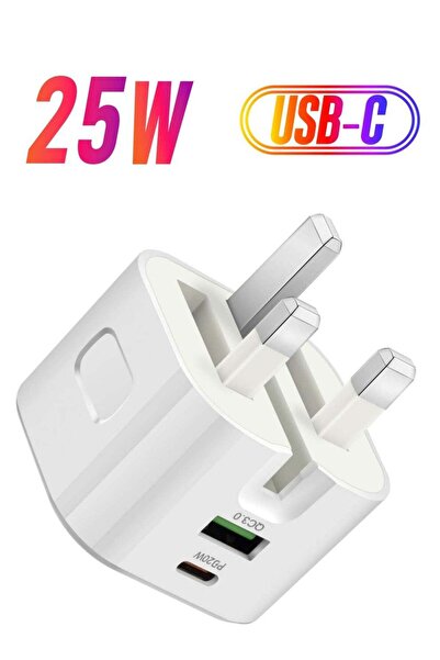 Shopi شاحن ثنائي المنافذ USB-C بقدرة 25 واط، شاحن جداري قابل للطي، محول سفر I...