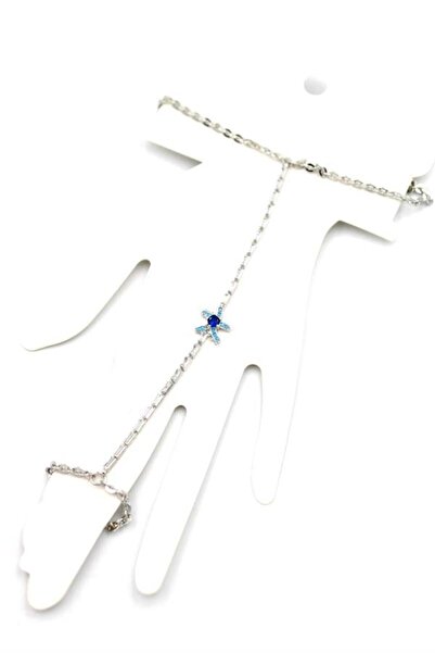 Mestore ستار شاهمران المرصع بالحجارة - فضي