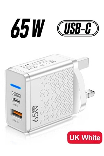 Shopi 65W GaN USB-C Power Adapter | Dual Type-A & Type-C Wall Charger Compati...