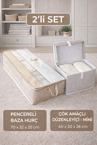 PONÇİK BEBEK Under-The-Window Storage Box and Multi-Purpose Mini Size Box Lar...