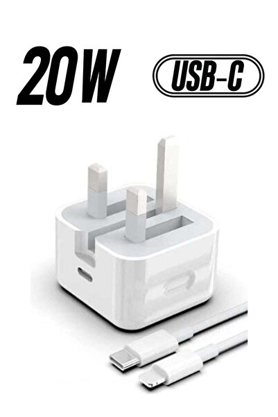 Shopi شاحن أبل بقوة 20 واط، مزود بمحول من النوع C بمقبس بريطاني، مع كابل شحن ...