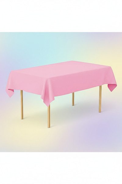 Umamiçe Pink Plastic Disposable Tablecloth 120*180cm