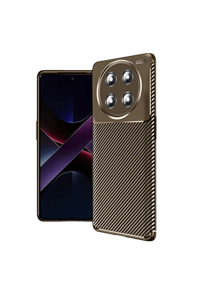 eco port Honor Magic 7 Lite Case Auto Focus Carbon Cover - Brown