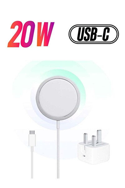 Shopi كابل شحن لاسلكي مغناطيسي بقوة 20 واط بمنفذ USB-C متوافق مع أجهزة Apple ...