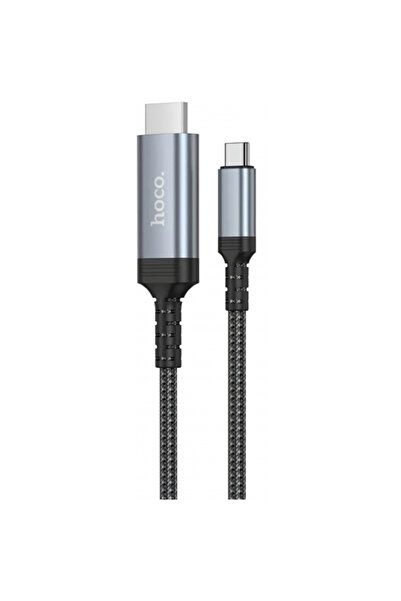 Hoco Cablu Audio si Video USB-C - HDMI UA43, 1.8m, Gri