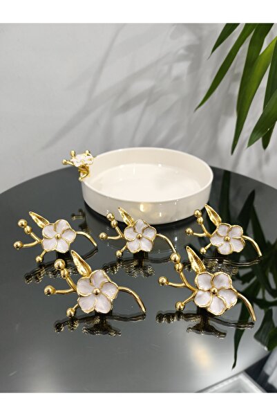 PARILTI HOME COLLECTİON 6-Piece Accessory Glass and Porcelain Holder, Compati...