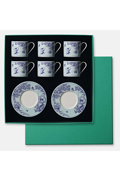 VITELLI DUBAI FİORİ52 Timeless Collection Blue 6-Pack Teacup