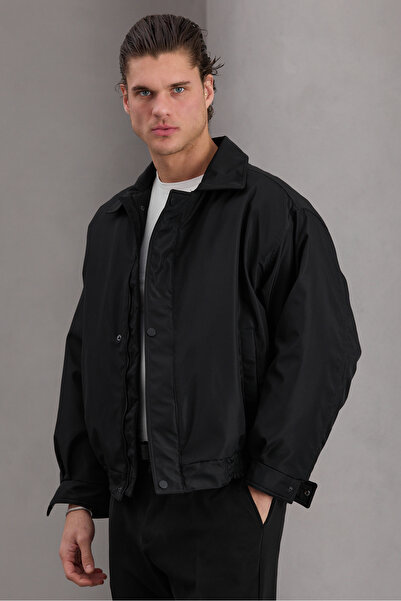 Bossago Men's Black Oversize Premium Quality Bomber Jacket