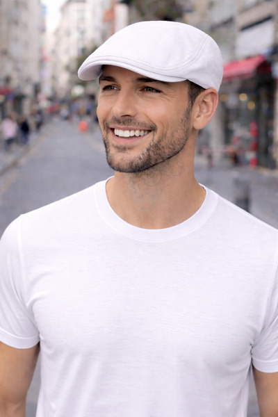 PaminBags Aksesuar Linen Elastic Duck Cap Hat Ün0080