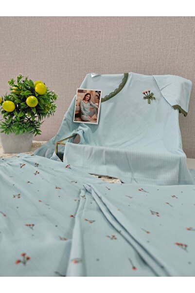 Mihra Kaşkorse Kumaş Kadın Pijama Takımı S/M-L-XL-XXL