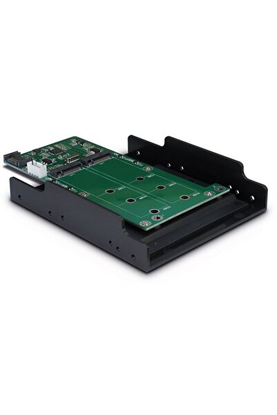 Inter-Tech KT022B 3.5 inch 1x SATA Male - 2x M.2 SATA SSD Adapter