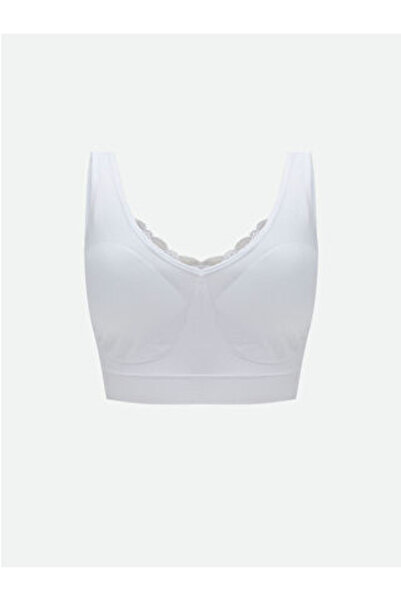 LC Waikiki White Underwire Free Padding Flat Sports Bra