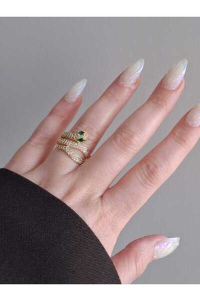 Bubbleatelier Gold Snake Yüzük(Ayarlanabilir Boyut)