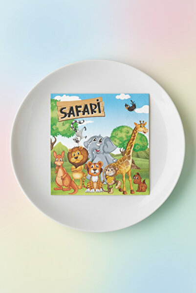 Umamiçe 16 منديل مطبوع عليه سفاري